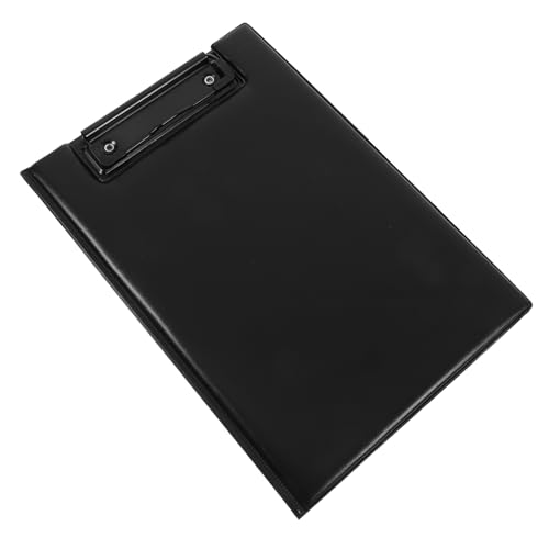 Angoily Dokumentschreibvorstand farbig Datei Klemmungsbetriebsklassenzimmer große Zwischenablage Ordner Still-Klemmbrett, faltbar, PU Mini-Klemmbretter Dokumentinhaber Metall Schwarz von Angoily