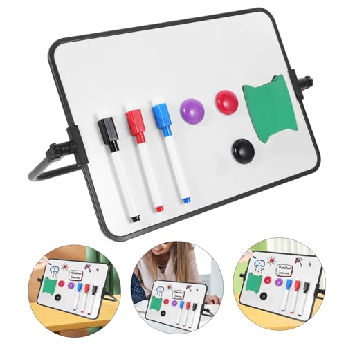 Angoily Doppelseitiges Trocken Abwischbares Whiteboard mit Ständer Tragbares Planungs und Memo Board für Büro und Schule Stabiles Leichtes Zeichenbrett Magnetischer von Angoily