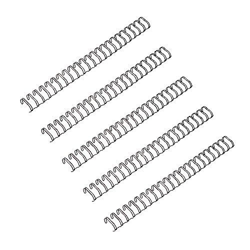 Angoily Drahtbinderücken 50 Stücke 23 Löcher Spiralbindung 15,9mm Metall Bindeklammer für Notizbuch und Dokumente von Angoily