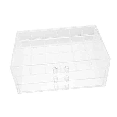 Angoily Earrings Display Case für Nail Art Transparente Aufbewahrungsbox für Maniküre Zubehör mit Fächer Leere Fächer Praktischer Organizer für Nägel und Schmuck Angoily Earrings Display Case für Nail Art Transparente Aufbewahrungsbox für Maniküre Zubehör mit Fächer Leere Fächer Praktischer Organizer für Nägel und Schmuck von Angoily