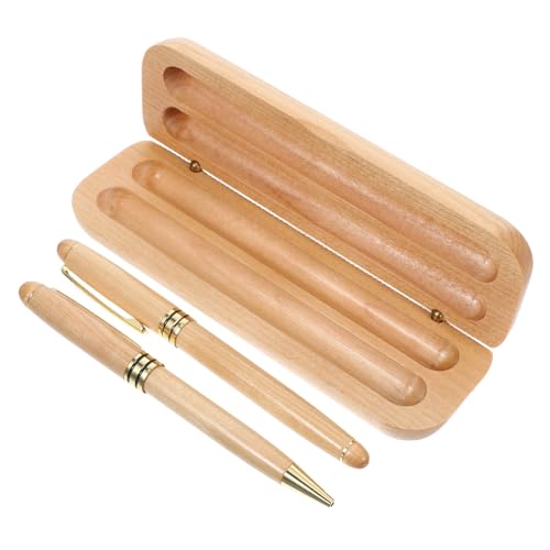 Angoily Edle Business-Füllfederhalter mit Feiner Spitze Glattes Schreiben Ergonomischer Ahornholz-Griff Inklusive Tintenkartuschen Eleganter Executive Pen für Journal Unterschrift Büro und Angoily Edle Business-Füllfederhalter mit Feiner Spitze Glattes Schreiben Ergonomischer Ahornholz-Griff Inklusive Tintenkartuschen Eleganter Executive Pen für Journal Unterschrift Büro und von Angoily