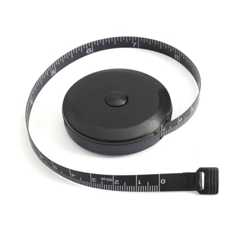 Angoily Einziehbares Maßband Schwarz Flexibles Reißfestes PVC Maßband mit Klarer Metrischer Stoßfestes Gehäuse Weiches Langlebiges Körpermaßband für Präzise Messungen Angoily Einziehbares Maßband Schwarz Flexibles Reißfestes PVC Maßband mit Klarer Metrischer Stoßfestes Gehäuse Weiches Langlebiges Körpermaßband für Präzise Messungen von Angoily