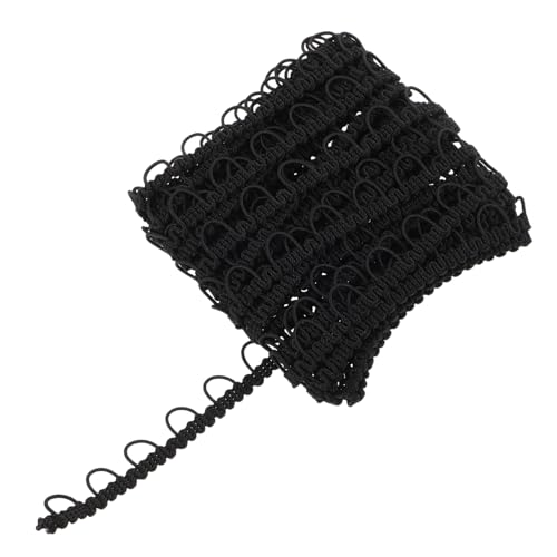 Angoily Elastische Knopfschleifen borte Stretchband mit Langlebiger Steppung Feine Schlaufen für DIY Kleidung Kostüme Hochzeitsdekorationen Vielseitiges Nähen und Basteln von Angoily