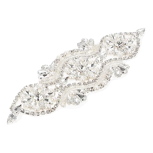 Angoily Eleganter Brautgürtel Mit Strass Applikationen Und Perlen Hochzeitsgürtel Für Brautkleider Applikation Für Festliche Kleidung Glänzende Dekoration Für Besondere von Angoily