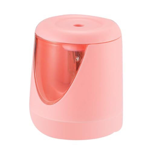 Angoily Elektrischer Bleistiftspitzer für Künstler Adorabeler Automatischer Anspitzer Rosa für Schule Büro und Zuhause mit Rutschfesten Füßen und Einfachem Design von Angoily