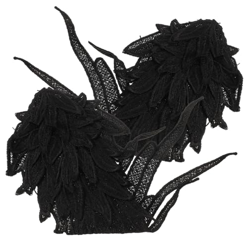 Angoily Engelsflügel Spitzenapplikation zum Aufnähen und Aufbügeln Dekorativer DIY Patch für Kleidung und Kostüme Vielseitig Einsetzbar Kleidern Röcken Robustes Spitzenmuster Schwarz Angoily Engelsflügel Spitzenapplikation zum Aufnähen und Aufbügeln Dekorativer DIY Patch für Kleidung und Kostüme Vielseitig Einsetzbar Kleidern Röcken Robustes Spitzenmuster Schwarz von Angoily