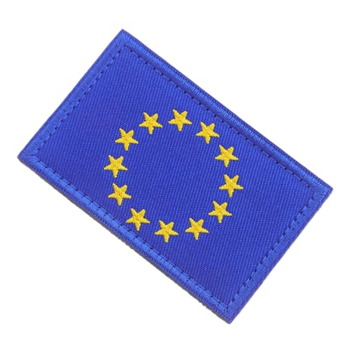 Angoily Europäische Union Flaggen Patch mit Gesticktes Eu Abzeichen aus Robustem Nylon Langlebiges Aufnäher für Kleidung Rucksack Jacke Vielseitiges Reise und Sportzubehör von Angoily