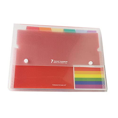 Angoily Fächer Ordner Tasche mit Druckknöpfen Mehrschichtiger Aktenordner Erweiterbare Dokumententasche Tragbarer Datei Organizer für Büro Schule und Zuhause von Angoily