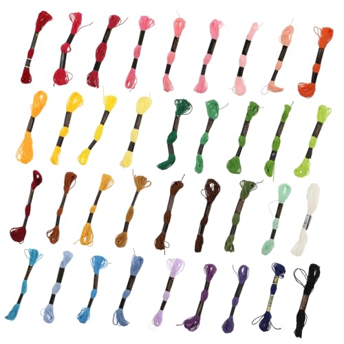 Angoily Farben Stickgarn Lange Garne für Handarbeit Diy Armbänder und Stickerei Langlebig und Leicht zu Verarbeiten für Anfänger und Bastelprojekte von Angoily