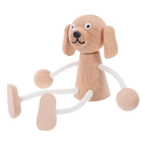 Angoily Farbiges Holzspielzeug Holzhandwerk Tierfigur Holzfigur Zur Dekoration Holzpuppe Zeichenfigur Modell Holzpuppen Für Heimwerker Unbehandeltes Holz Tierausschnitte Khaki von Angoily