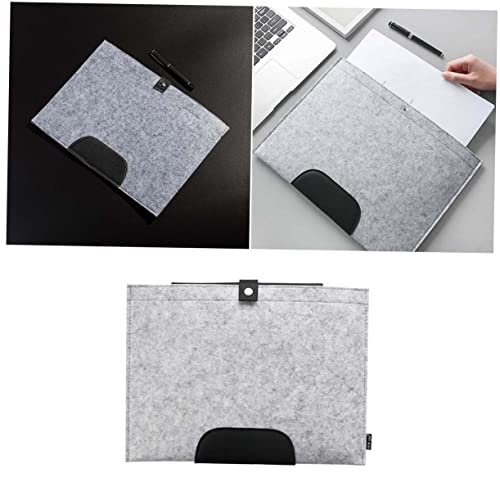 Angoily Filz Dokumententasche mit Knopfverschluss Große Kapazität Leicht und Langlebig Umweltfreundlicher Papier Organizer für Büro Schule Reise Hellgrau Angoily Filz Dokumententasche mit Knopfverschluss Große Kapazität Leicht und Langlebig Umweltfreundlicher Papier Organizer für Büro Schule Reise Hellgrau von Angoily
