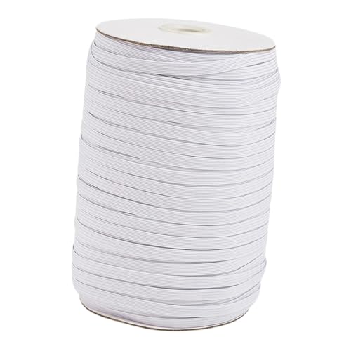 Angoily Flaches Polyester elastikband Weiß Dehnbar und Strapazierfähig Geeignet für Nähen DIY bündchen Taillenbänder Kleidung und Dekorative Accessoires von Angoily