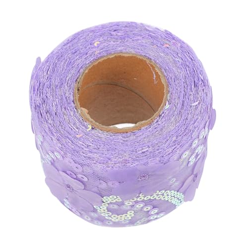 Angoily Floral DIY Schleifenband aus Dünnem Violettem Gauze Webband Breit für Haarschmuck Geschenkverpackung Hochzeitsdeko und Bastelprojekte von Angoily