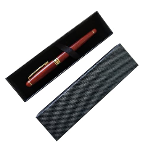 Angoily Füllfederhalter Set aus Dunklem Holz mit Schwarzer Holzetui Schlanker Leichter Büro Schulbedarf Hochwertiger Schreibstift für Erwachsene und Schüler zur Einschulung von Angoily