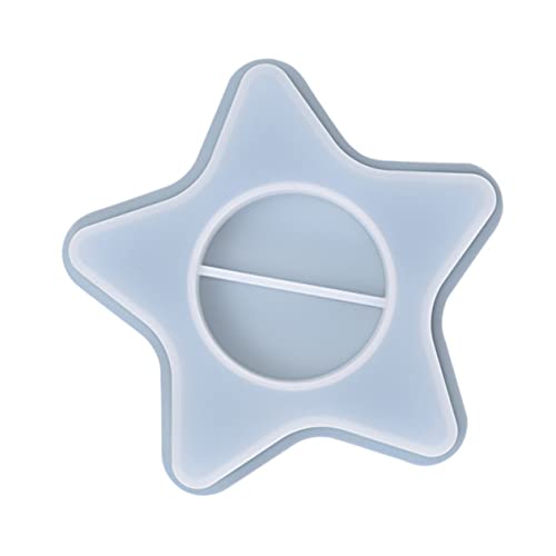 Angoily Fünfzackiger Silikon Kerzenhalter Gießform DIY für Handwerksprojekte nicht Haftend und Transparent für Designs und Angoily Fünfzackiger Silikon Kerzenhalter Gießform DIY für Handwerksprojekte nicht Haftend und Transparent für Designs und von Angoily