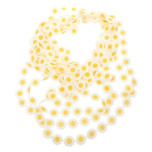 Angoily Gänseblümchen wasserlösliche Spitze Dekoration Schleife Bandspitze Strauß wedding decoration blumenmuster handwerk herstellung von spitzenband Blumen-Spitzenkanten-Besatzband Nylon von Angoily
