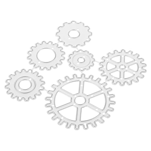 Angoily Geprägte Matrize aus Kohlenstoffstahl Ausrüstungsaufkleber Steampunk Scrapbooking stirbt Stanzformen für Vintage-Etiketten geprägte Vorlagen runde Stanzform runder Würfel Silber von Angoily