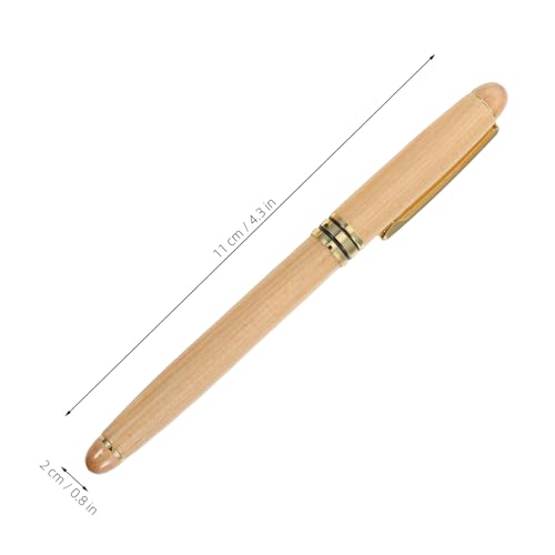Angoily Geschäfts-füllfederhalter mit Feiner Spitze Glattes Schreiben Metall Holzdesign Inklusive Tintenpatronen Gravierbar Stilvolles Schreibset für Büro und Schule von Angoily