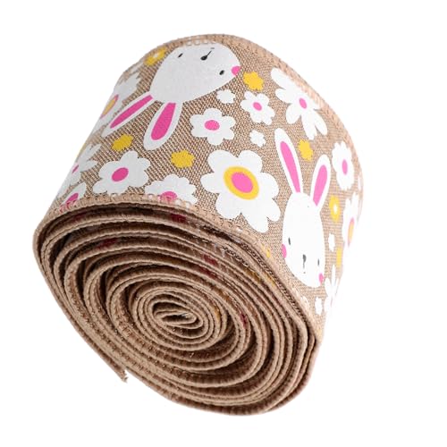 Angoily Geschenkband mit Drahtkante Polyester und Eisen DIY Bastelband für Geschenkverpackung Hasenmotiv Schleifenband für Frühlingsdeko und Festfeiern Angoily Geschenkband mit Drahtkante Polyester und Eisen DIY Bastelband für Geschenkverpackung Hasenmotiv Schleifenband für Frühlingsdeko und Festfeiern von Angoily