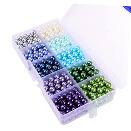 Angoily Glasperlen Grün Bastelperlen für Diy Schmuckherstellung Zubehörteile für Armbänder und Ketten Langlebig und Vielseitig Einsetzbar von Angoily