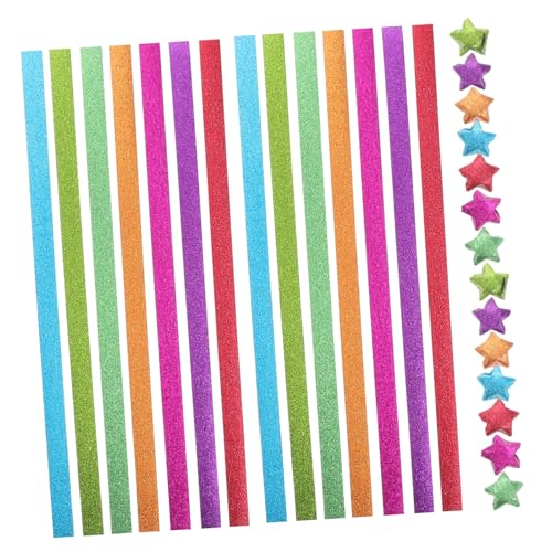 Angoily Glitzer Origami Stern Faltpapier Bunte Papierstreifen für DIY Basteln Vielseitig für Scrapbooking Karten und Feiertagsdekoration Handfreundlich und Kompakt für Kreative Angoily Glitzer Origami Stern Faltpapier Bunte Papierstreifen für DIY Basteln Vielseitig für Scrapbooking Karten und Feiertagsdekoration Handfreundlich und Kompakt für Kreative von Angoily