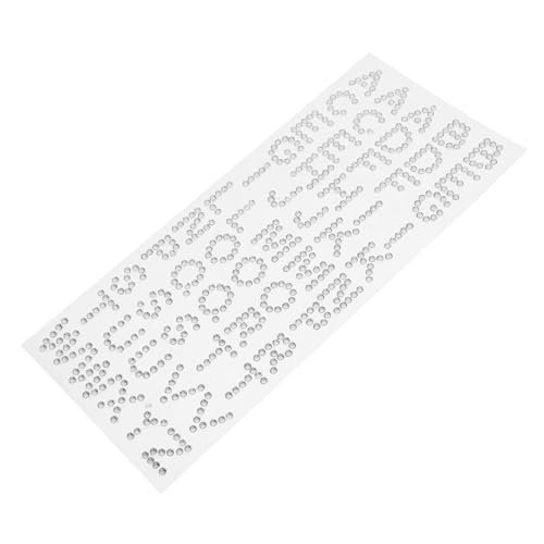 Angoily Glitzer Strass Buchstaben Aufkleber Selbstklebend Diamant Nummern Sticker für DIY Basteln Abschlusskappe Dekoration Glänzende Klare Trendige Buchstaben Verzierungen von Angoily