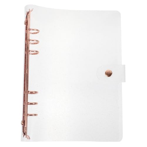 Angoily Glitzernde Transparente PVC Notizbuchhülle Langlebiger Aktivheft Schutzhülle für Schule und Reisen Praktischer Schutz für Lose Notizbücher Roségoldfarben Angoily Glitzernde Transparente PVC Notizbuchhülle Langlebiger Aktivheft Schutzhülle für Schule und Reisen Praktischer Schutz für Lose Notizbücher Roségoldfarben von Angoily