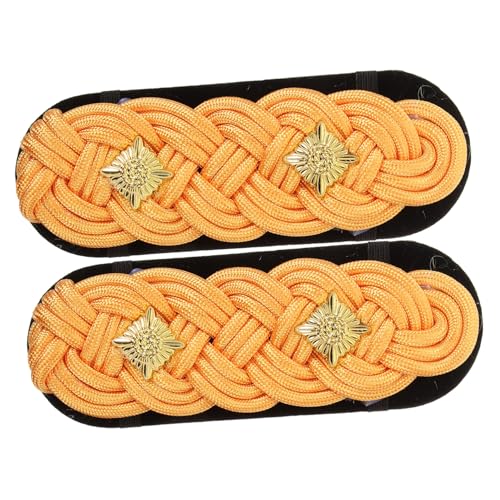 Angoily Goldene Kleine Gewebte Schulterepauletten mit Sternmotiv Strapazierfähige Uniform Schulterklappen Vielseitige Anstecker für Sicherheits und Festkleidung Angoily Goldene Kleine Gewebte Schulterepauletten mit Sternmotiv Strapazierfähige Uniform Schulterklappen Vielseitige Anstecker für Sicherheits und Festkleidung von Angoily