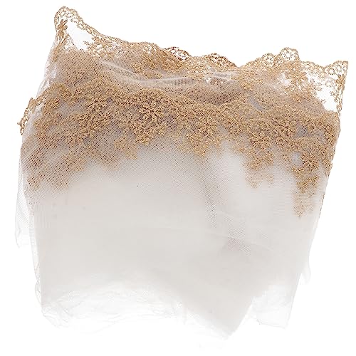 Angoily Goldene Spitzenborte Yards Dekoratives Spitzenband für Diy Projekte Stickerei für Lolita Kleider Vorhänge Tischdecken Vielseitig Einsetzbares Bastelmaterial von Angoily