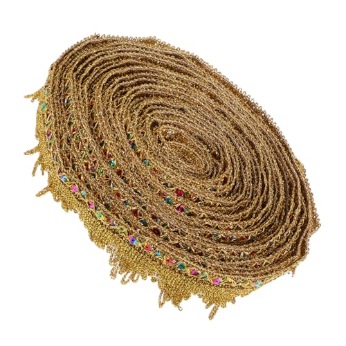 Angoily Goldene Spitzenborte mit Pailletten Robustes Pet Band für Hochzeitskleider DIY Kleidung Dekoration Handwerk Vielseitig Einsetzbar Angoily Goldene Spitzenborte mit Pailletten Robustes Pet Band für Hochzeitskleider DIY Kleidung Dekoration Handwerk Vielseitig Einsetzbar von Angoily