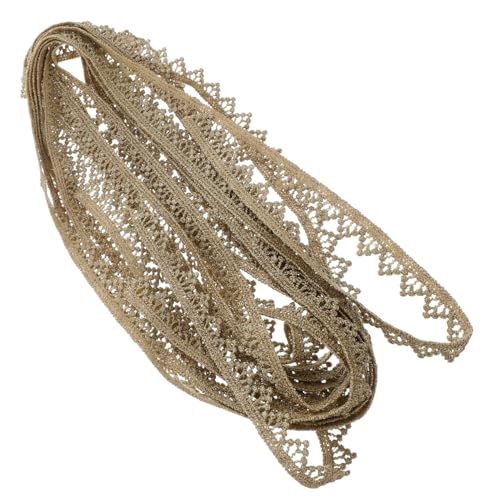 Angoily Goldene Stickerei Spitzenborte Wasserlösliches Spitzenband Yards für Diy Nähprojekte Dekoration von Kleidung Tischdecken und Hochzeiten Eleganter Stoff für Bastelarbeiten von Angoily