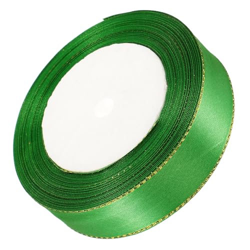 Angoily Goldgerandetes Grünes Geschenkband Rolle Zuschneidbares Geschenkband für Verpackung Diy Bastelarbeiten Hochzeits und Festdekoration Strapazierfähiges Stoffband für Schleifen und Angoily Goldgerandetes Grünes Geschenkband Rolle Zuschneidbares Geschenkband für Verpackung Diy Bastelarbeiten Hochzeits und Festdekoration Strapazierfähiges Stoffband für Schleifen und von Angoily