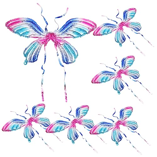 Angoily Großes Schmetterlingsflügel Folienballon Teilig Bunte Aluminiumfolie Strapazierfähig und Leicht als Partydeko Kostümflügel und Fotorequisite für Geburtstage Zufällige Farbe von Angoily