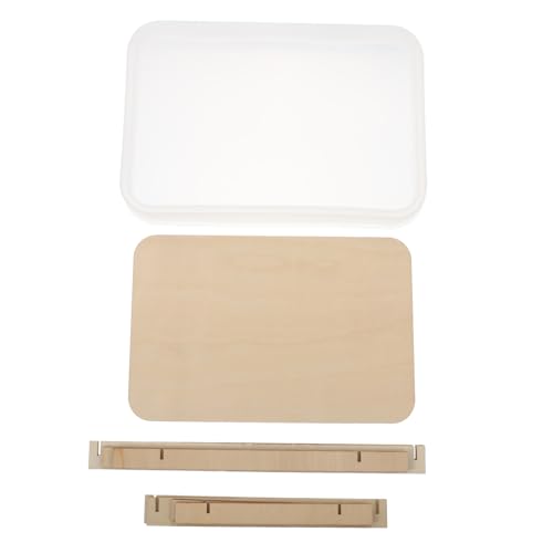 Angoily Großes Silikon tablettform Holzständer Langlebige Kreative DIY speicherplatte für Epoxidharz Kristallklare Gießform Praktisches Bastelzubehör für Erwachsene von Angoily