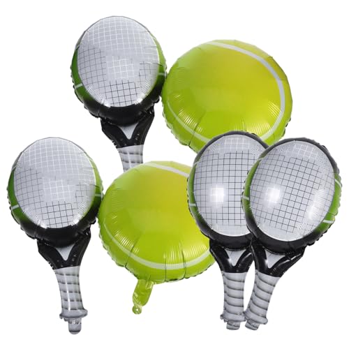 Angoily Grüne Tennis-Party-Luftballons 4 Sets Tennis-Party-Dekorationen Folienballons Für Sport-Geburtstagsdekorationen Foto-Requisiten 18 Zoll von Angoily