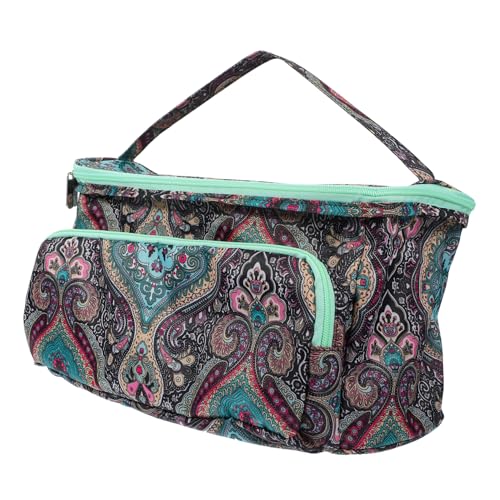 Angoily Häkelnadeltasche Strapazierfähigem Material Organizer für Strick und Nähzubehör Praktische Aufbewahrungstasche mit Reißverschluss für Projekte und Unterwegs von Angoily