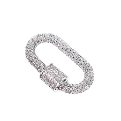 Angoily Halskette Verschluss Halskette mit Goldverschluss Kettenverlängerung Haken schmuckherstellung schmuck machen schmuck stecker Schmuck Halskette Verbindungsverschluss Kupfer Silver von Angoily