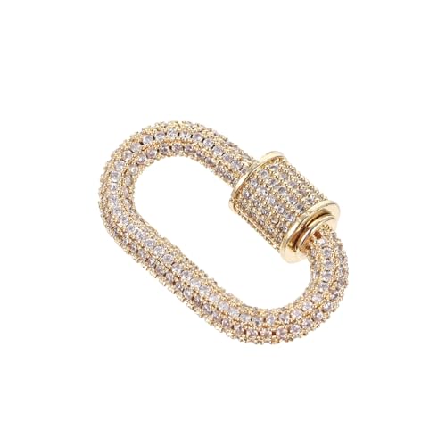 Angoily Halskette Verschluss schmuckherstellung schmuck machen anfängliche Halskette vergoldete Halskette klein Schmuck Karabinerverschluss Halskette mit Knebelverschluss Kupfer Golden von Angoily