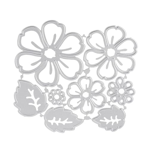Angoily Handgefertigte Dekorative Papier Schablonen Blüten Stanzformen für Diy Bastelprojekte Carbonstahl für Scrapbooking und Kartenherstellung von Angoily
