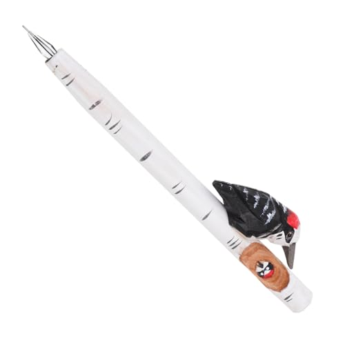 Angoily Handgefertigter Holz Kugelschreiber Specht Design Glattes Schreiben Geschenkidee für Schüler und Freunde Dekorativer Schreibstift für Schule und Party von Angoily