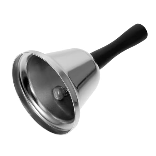 Angoily Handglocke Aus Edelstahl Klingelnde Glocke Serviceglocke Lehrerglocke Für Das Klassenzimmer Bettglocke Glocke Mit Griff Glocken Rufen Handgekurbelte Glocke Handklingel Holz Silver Angoily Handglocke Aus Edelstahl Klingelnde Glocke Serviceglocke Lehrerglocke Für Das Klassenzimmer Bettglocke Glocke Mit Griff Glocken Rufen Handgekurbelte Glocke Handklingel Holz Silver von Angoily