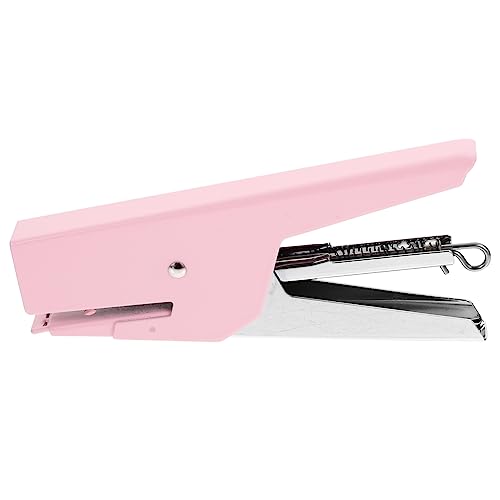 Angoily Handlicher Metallhefter Pastellrosa Professioneller Tragbarer Bürohefter für Papierbindung für Schule und Büro Einfache Handhabung Stilvolles Design und Praktisch von Angoily