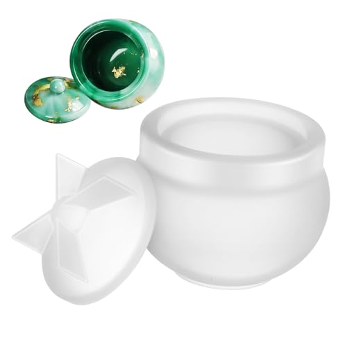 Angoily Harzglasform mit Silikonformen für Epoxidharz DIY Aufbewahrungsbehälter Flexible Gießform Hitzebeständig und Wiederverwendbar für Projekte Angoily Harzglasform mit Silikonformen für Epoxidharz DIY Aufbewahrungsbehälter Flexible Gießform Hitzebeständig und Wiederverwendbar für Projekte von Angoily