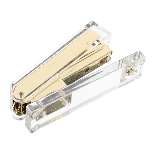Angoily Hefter Büro Heftklammern Schreibtisch Essentials Klassenzimmer Lieferungen Schreibtisch Lieferungen Acryl Golden von Angoily
