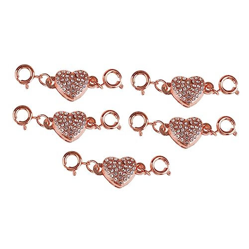 Angoily Herzförmige Magnetverschluss Schnalle Für Selbstgemacht Halsketten Und Armbänder 5 Stück in Roségold Langlebig Und Glänzend Für Innovatives Schmuckdesign Angoily Herzförmige Magnetverschluss Schnalle Für Selbstgemacht Halsketten Und Armbänder 5 Stück in Roségold Langlebig Und Glänzend Für Innovatives Schmuckdesign von Angoily