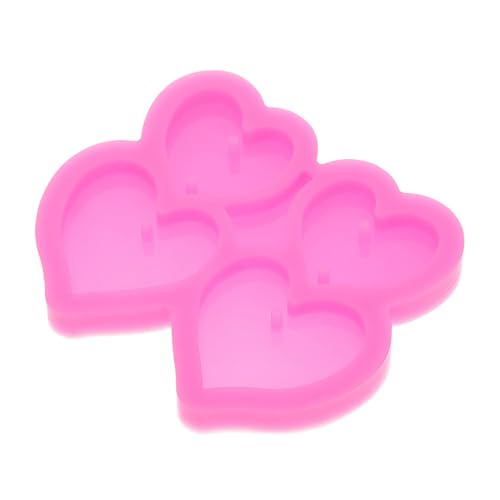 Angoily Herzförmige Silikonform für Schmuckherstellung DIY Epoxidharz Schlüsselanhänger und Ohrringe Resin Mold für Anhänger Vielseitig für Wachs Seife Bastelbedarf von Angoily