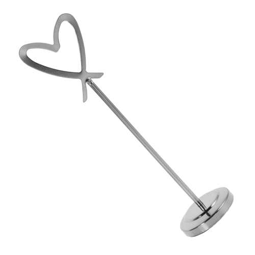 Angoily Herzförmiger Tischschildhalter Edelstahl Vielseitiger Schreibtisch Organizer Für Visitenkarten Fotos Und Platzierung Karten Für Hochzeiten Partys Und Veranstaltungen von Angoily