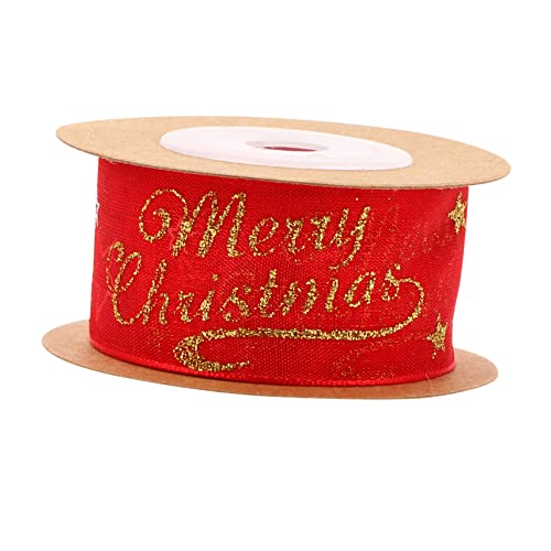 Angoily Hochwertiges Rot Weihnachtsband mit Goldenen Sternen Festliches Geschenkband für DIY Verpackungen und Xmas Deko Langlebiges Wiederverwendbares Schleifenband für Weihnachtsbaum und Angoily Hochwertiges Rot Weihnachtsband mit Goldenen Sternen Festliches Geschenkband für DIY Verpackungen und Xmas Deko Langlebiges Wiederverwendbares Schleifenband für Weihnachtsbaum und von Angoily