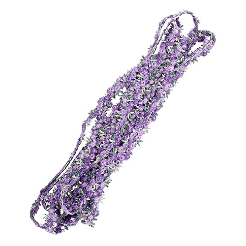 Angoily Hochzeitsapplikationen dekorativer Spitzenbesatz Spitzenband Schnürsenkel Spitzenbesatzband Randbesatzband elegant wedding decoration Rosenbesatz dekoratives Band Violett von Angoily