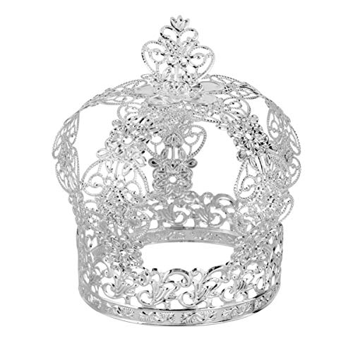 Angoily Hochzeitsdeko Silver Vintage Tiara Hochzeitstorte Toper Babyparty Geburtstagstorte Hochzeits Geburtstagsfeier Vorr?te (Silber ） Hochzeitsdekoration von Angoily